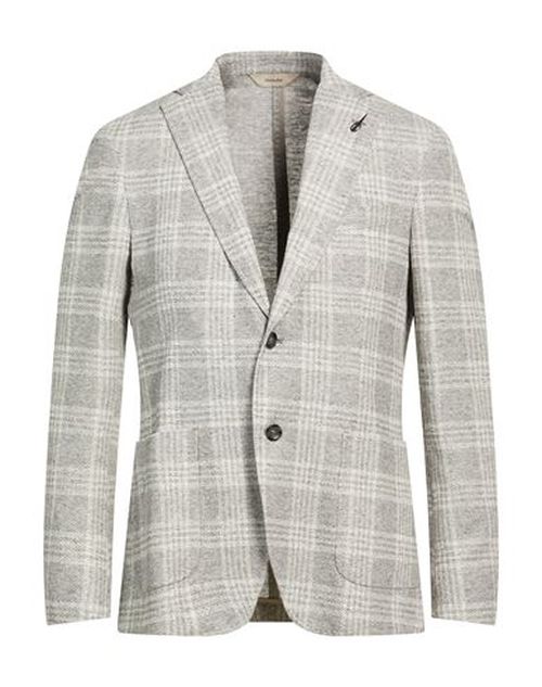 Man Blazer Light grey Size 40 Linen, Cotton, Polyester