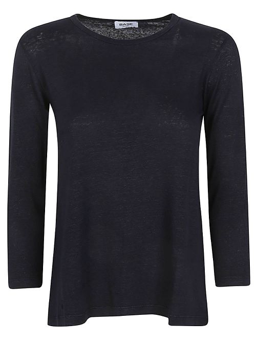 BASE- Linen Jersey Long Sleeve T-shirt