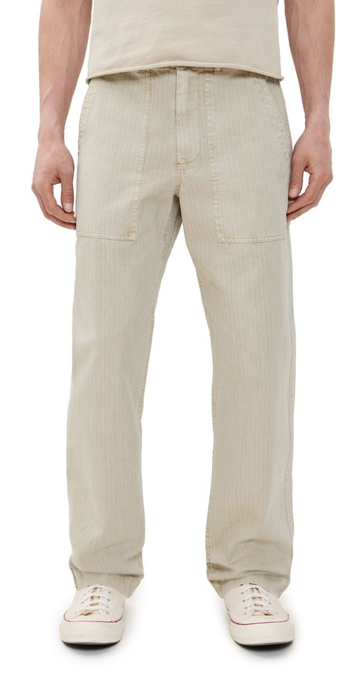 Alex Mill Field Pants in Herringbone Stoneware