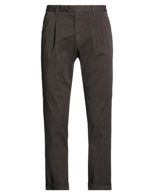 Man Pants Dark brown Size 30 Cotton, Elastane