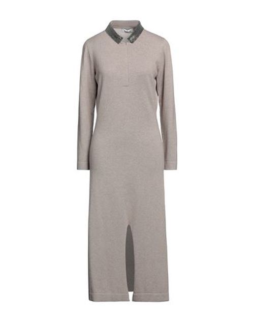 Woman Maxi dress Light brown Size 2 Virgin Wool, Silk, Cashmere