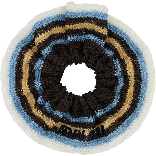 Miu Miu Embroidered Rafia Scrunchie