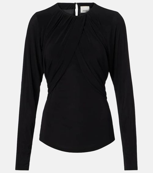 Gaetane draped jersey top