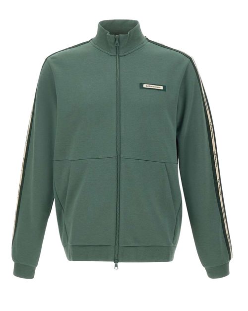 Green Logo Mock Collar Sweatshirt