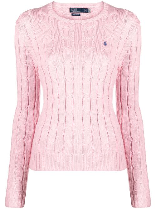 Long-sleeve knitted jumper - Pink