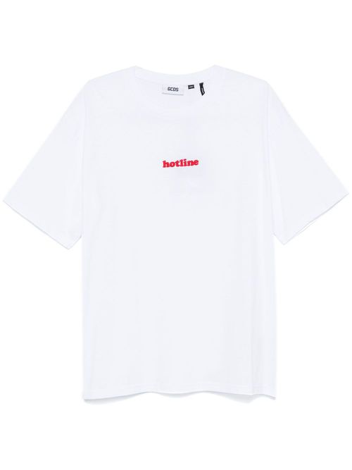 Embroidered-motif T-shirt - White