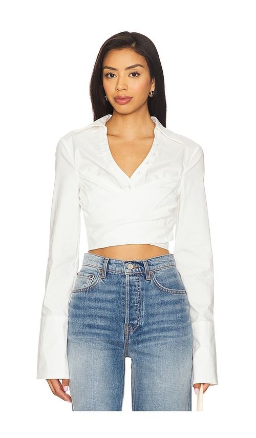 Camila Coelho OBERTEIL EVANGELINE in White. Größe XXS. Also in S