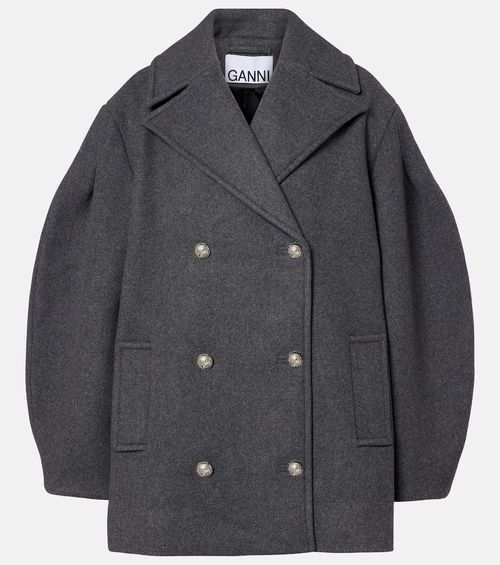 Oversized wool-blend peacoat