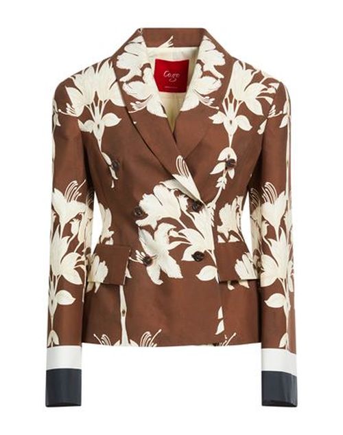 Co. go Woman Blazer Brown Size 4 Cotton