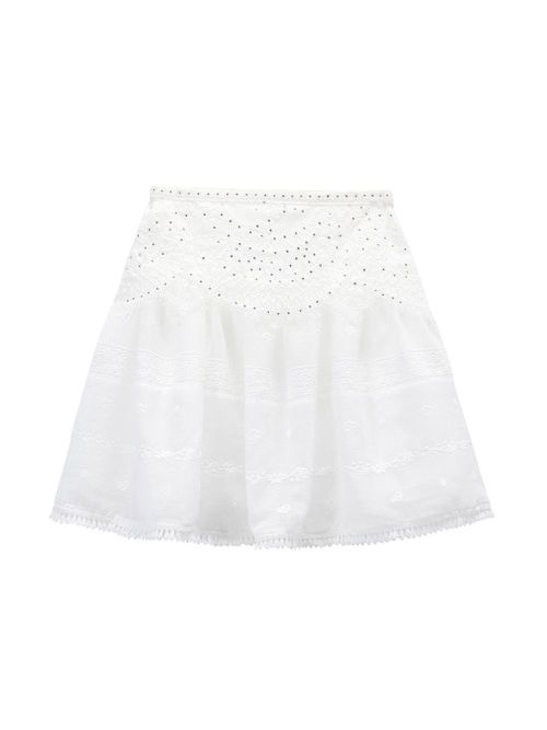 Rose mini skirt - White