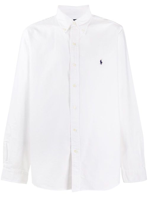 Button-down collar shirt - White