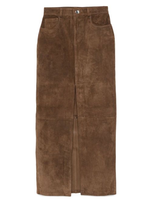 Chicago Suede Maxi Skirt - Women's - Calf Suede/Leather