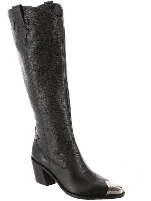 Kamryn Womens Leather Pointed Toe Knee-High Boots