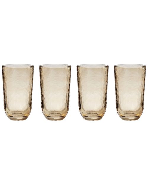 Set Of 4 Homespun Tall Glasses