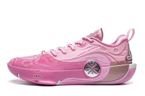 LI-NING Way of Wade 12 Men's Basketball Shoes Anti-Slip Professional Shock Absorption Sports Sneakers Bubble Pink/Power Pink US