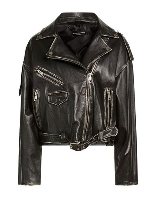 Woman Jacket Black Size L Leather