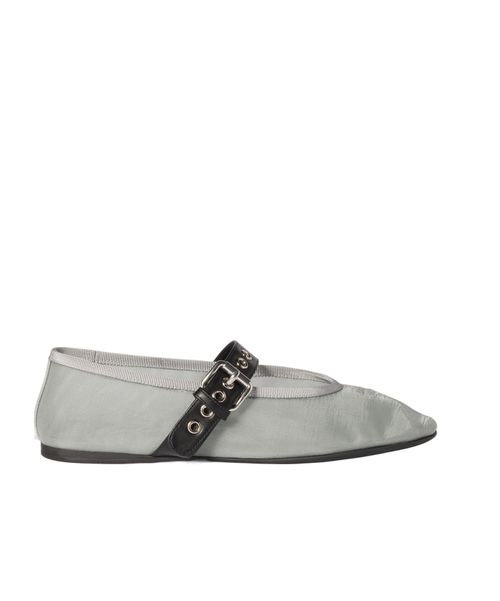 Mesh fabric ballerinas