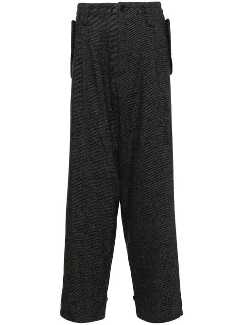 Twill tapered trousers - Black