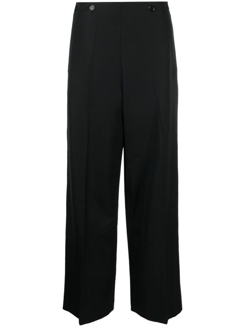 Wide-leg tailored trousers - Black