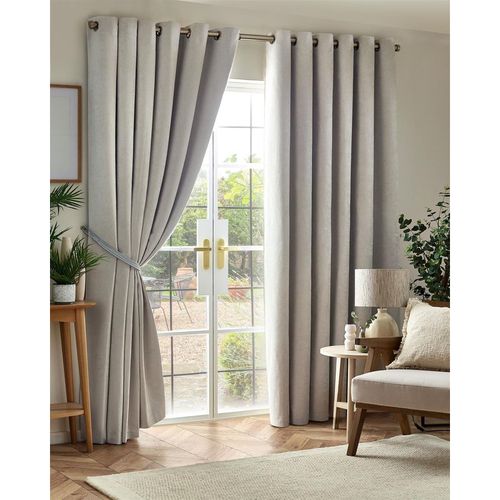 Chenille Blackout Ring Top Eyelet Curtains