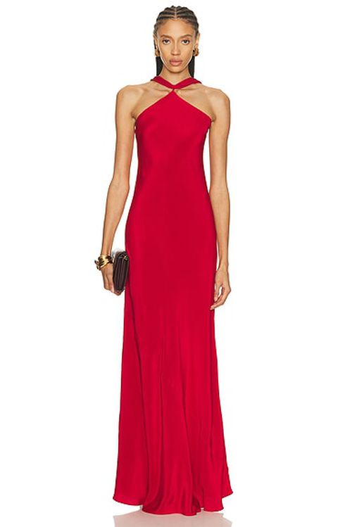 Cult Gaia Phoebe Dress in Merlot - Red. 6 also