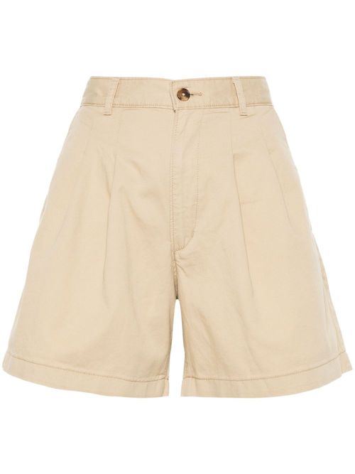 Pleat-detail shorts - Neutrals