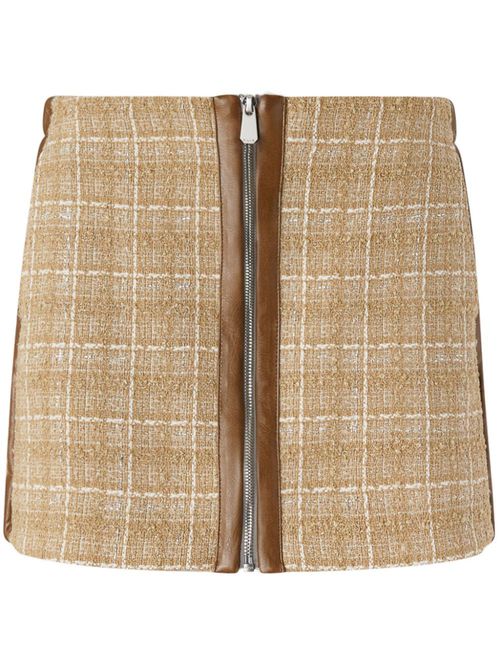 Checked mini skirt - Neutrals