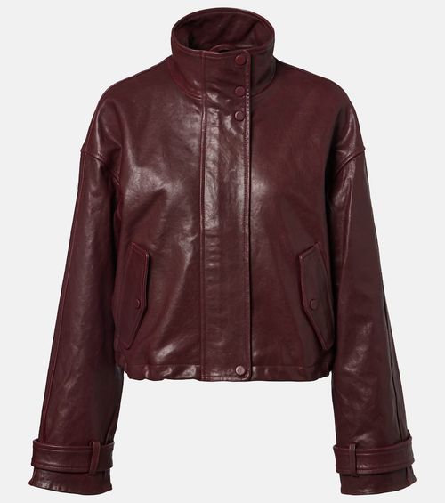 Bateman cropped leather jacket