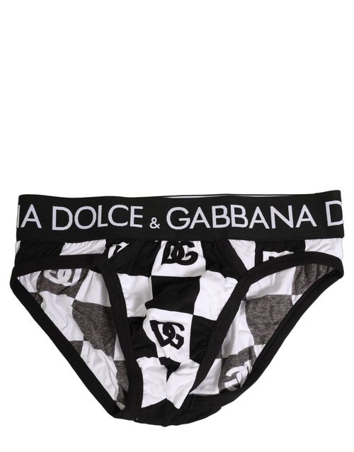Checkered Logo Brief — Black