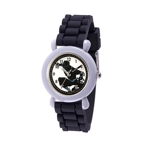 Black Panther Kids' Time Teacher Watch w/Black Silicone Strap