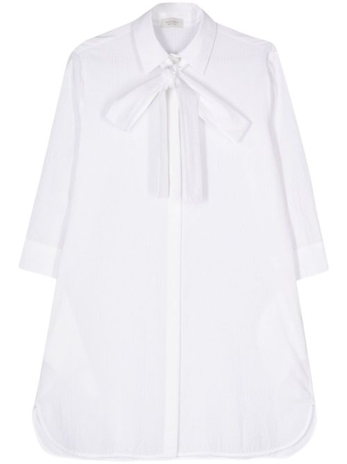 Seersucker cotton shirt - White