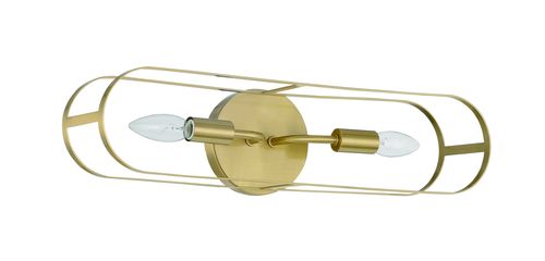 Mindful 2-Light Bathroom Vanity Light in Satin Bra