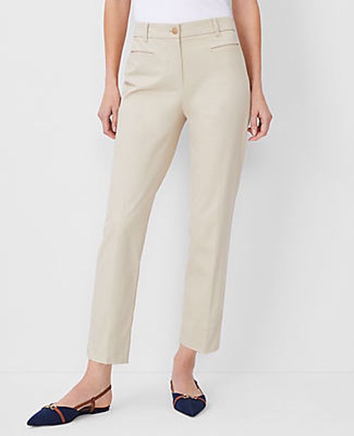 Ann Taylor The Petite Cotton Crop Pant – Curvy Fit