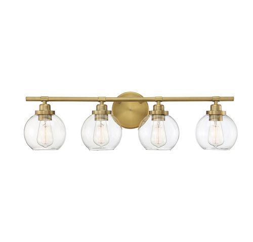 Savoy House Carson 4-Light Bathroom Vanity Light in Warm Bras