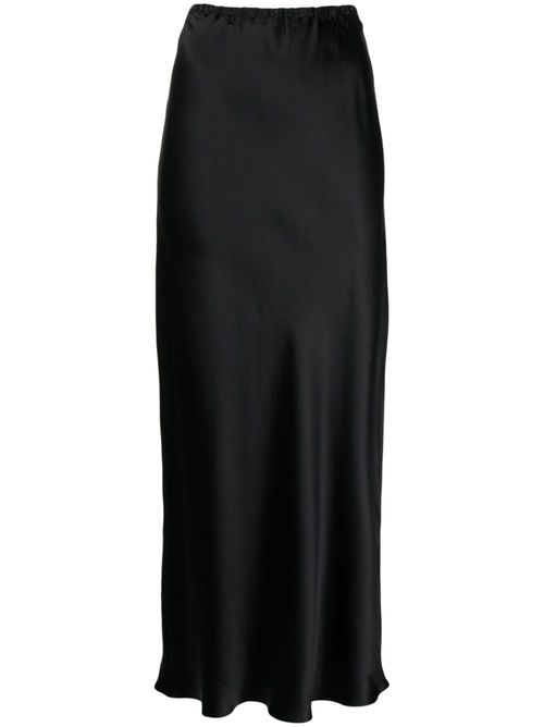 Aria silk maxi skirt - Black
