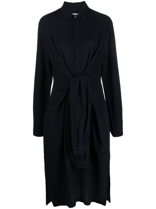 Spread-collar shirtdress - Blue