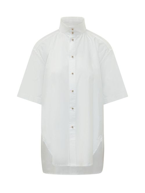 White Oversized Solid Shirt