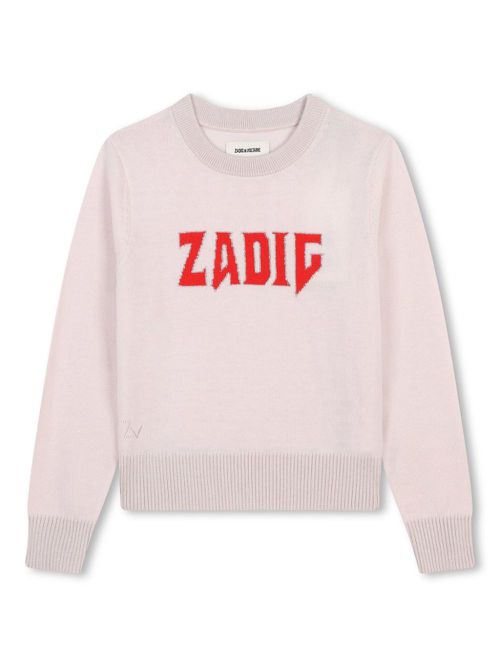 Intarsia logo jumper - Pink