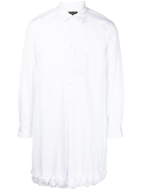 Contrast-trim cotton shirt - White