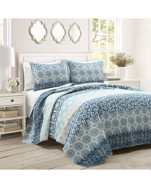 Lush Décor 3pc Bohemian Reversible Oversized Quilt Set