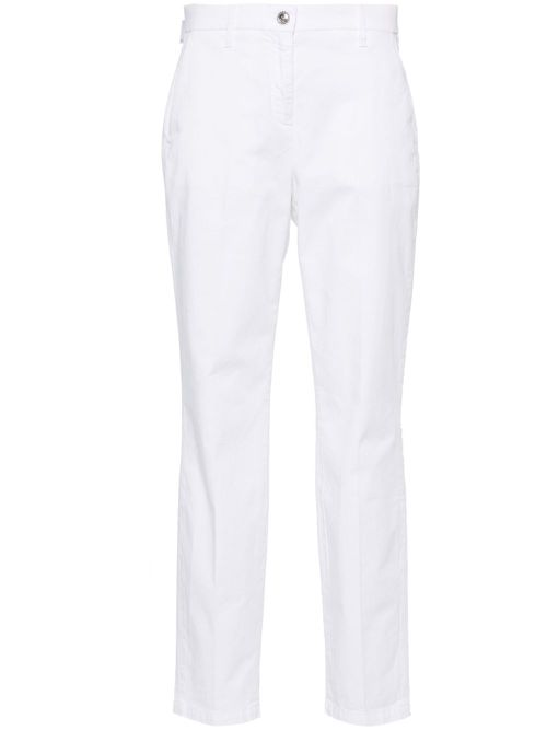 Marina cotton slim trousers - White