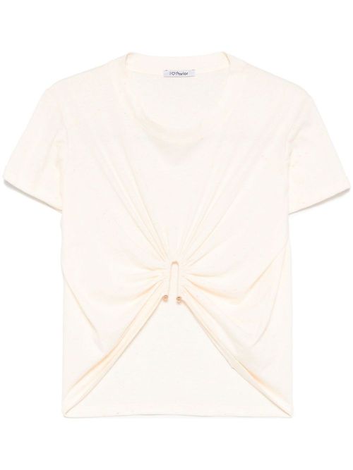 Ring-detail T-shirt - Pink