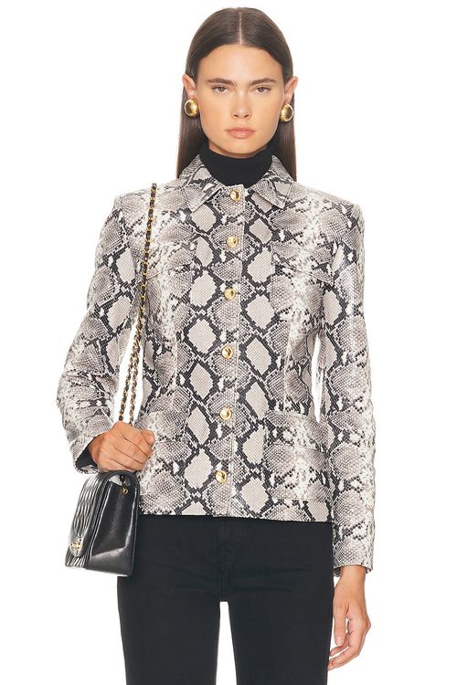 Brandon Maxwell The Gage Jacket in Black & White - Grey.  2 also in