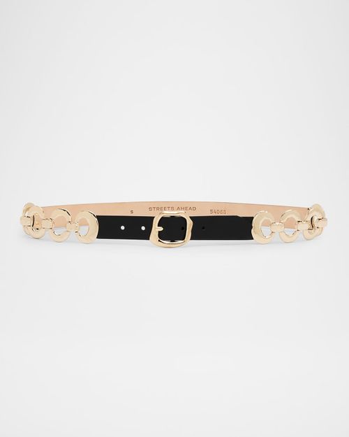 Interlocking Ring Leather Belt