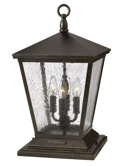 Regency Bronze LED Post Top Pier Mount from the Trellis Collection