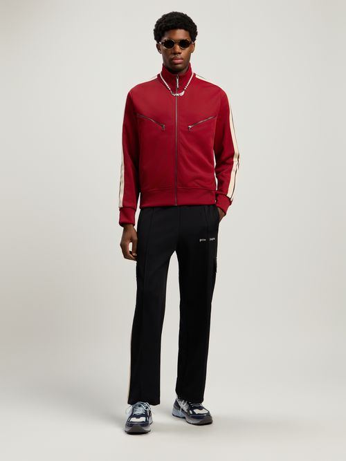 Curved Logo Zip-up Track Jacket Man  Red