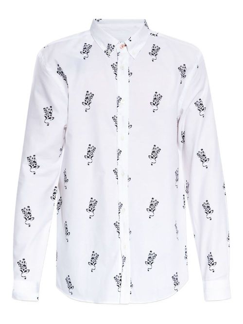 Graphic-print shirt - White