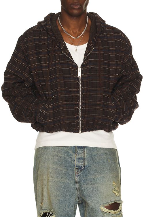 424 Wrapped Hoodie in Brown