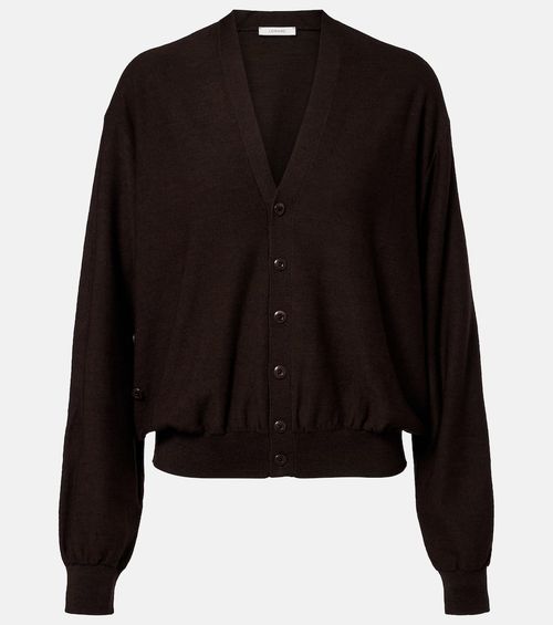 Twisted wool-blend cardigan