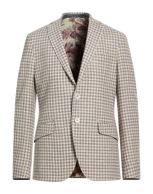 Man Blazer Beige Size 42 Wool, Cotton, Linen